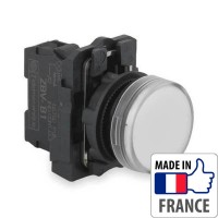 XB5AVB1 Cигнальна лампа з вбудованим світлодіодом Schneider Electric XB5-A, біла, пластик. основа, 24В XB5AVB1 Cигнальна лампа з вбудованим світлодіодом Schneider Electric XB5-A, біла, пластик. основа, 24В