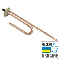 ТЕН 1,5 кВт, фланець, гнутий, довга ніжка, під анод M6 ТЕН 1,5 кВт, фланець, гнутий, довга ніжка, під анод M6