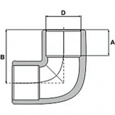 PP-R коліно (кут) 90° ВВ, d=110мм, Wavin Ekoplastik, SKO11090XX