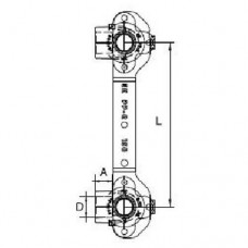 PP-R комплект для змішувача настінний 20мм, Wavin Ekoplastik, SNKD02020X
