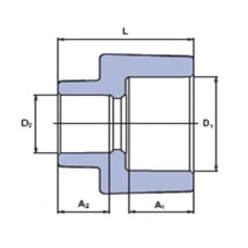 PP-R муфта перехідна 32x25мм, Wavin Ekoplastik, SRE03225XX