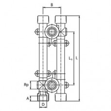 PP-R Настенный комплект для гипсокартона с точным расстоянием 1/2”x20мм, Wavin Ekoplastik, SNKK020SXX