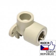 PP-R настінний кутник з металевим внутрішнім різьбленням і кріпленням 1/2”x25мм, Wavin Ekoplastik, SNK02520XX