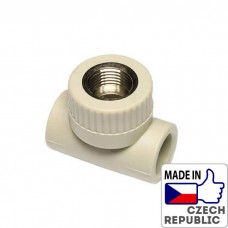 PP-R Тройник с металлической внутренней резьбой 1/2”x20мм, Wavin Ekoplastik, STKI02020X