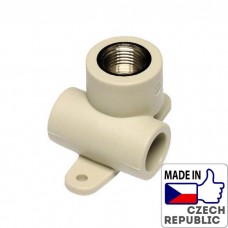 PP-R Тройник с металлической внутренней резьбой и креплением 1/2”x20мм, Wavin Ekoplastik, SNKP020XXX