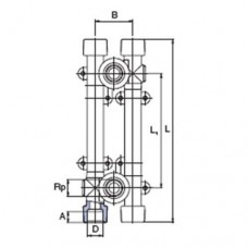 PP-R Универсальный настенный комплект 1/2”x25мм, Wavin Ekoplastik, SNKK025XXX