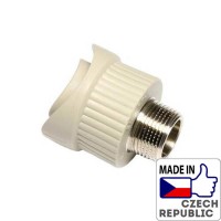 PP-R Вварное седло с металлической наружной резьбой 3/4”x75мм, Wavin Ekoplastik, SNSE07525X