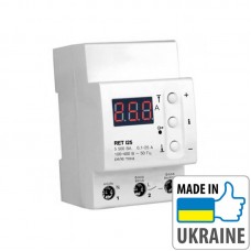 Однофазне реле контролю струму з термозахистом ZUBR RET I25, 25А