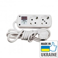 Однофазне реле контролю напруги вилка-розетка ZUBR R216y, 16А, 3кВт