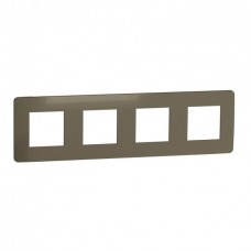 Рамка 4-х постовая Unica New бронза/белый (NU280850)