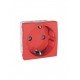 ⚡Розетка з з/к, зі шторками 16А гвинтовий зажим Unica New червона (NU303703)