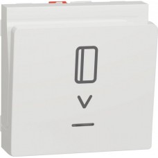 Вимикач картковий з підсвічуванням 10А 2 модулі Unica New білий (NU328318)