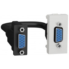 Розетка HD15 female (VGA) 1 модуль Unica New біла (NU343218)