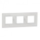 ⚡Рамка 3-х постова горизонтальна Unica New біле скло/білий (NU600685)
